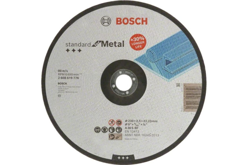 Круг отрезной 230 х 2.5 х 22.2 мм Standart for Metal BOSCH 2608619776