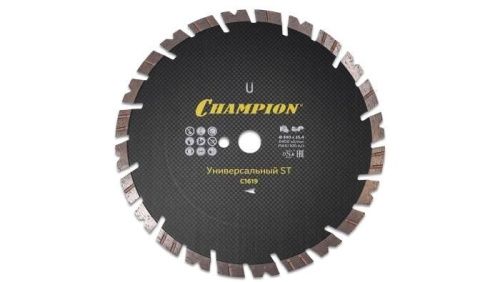 Диск алмазный ST 300/25,4/14 мм Fast Gripper (бетон, кирпич, тротуарная плитка) CHAMPION C1619