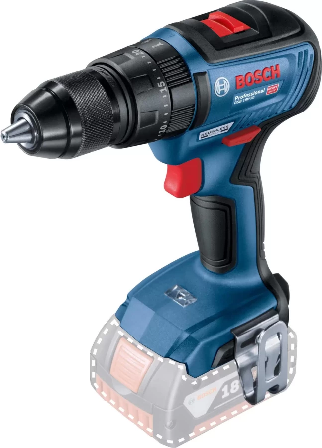 Дрель аккумуляторная ударная BOSCH GSB 18V-50 (без АКБ и ЗУ) 06019H5102