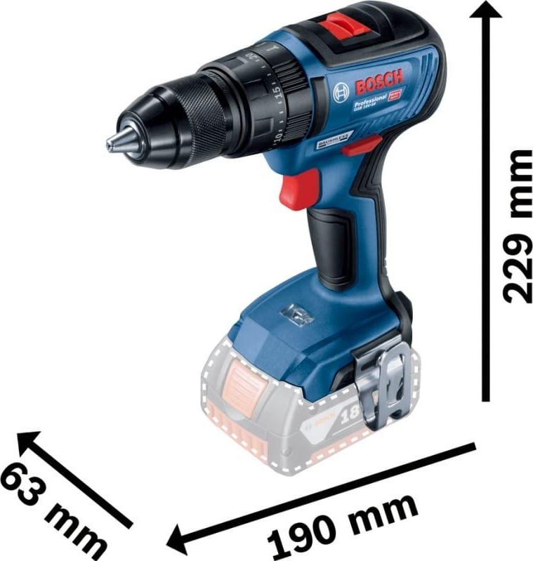 Дрель аккумуляторная ударная BOSCH GSB 18V-50 (без АКБ и ЗУ) 06019H5106