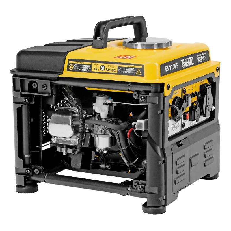 Генератор инверторный GS-1100iF, 1,1 кВт, 230 В, ручной старт DENZEL