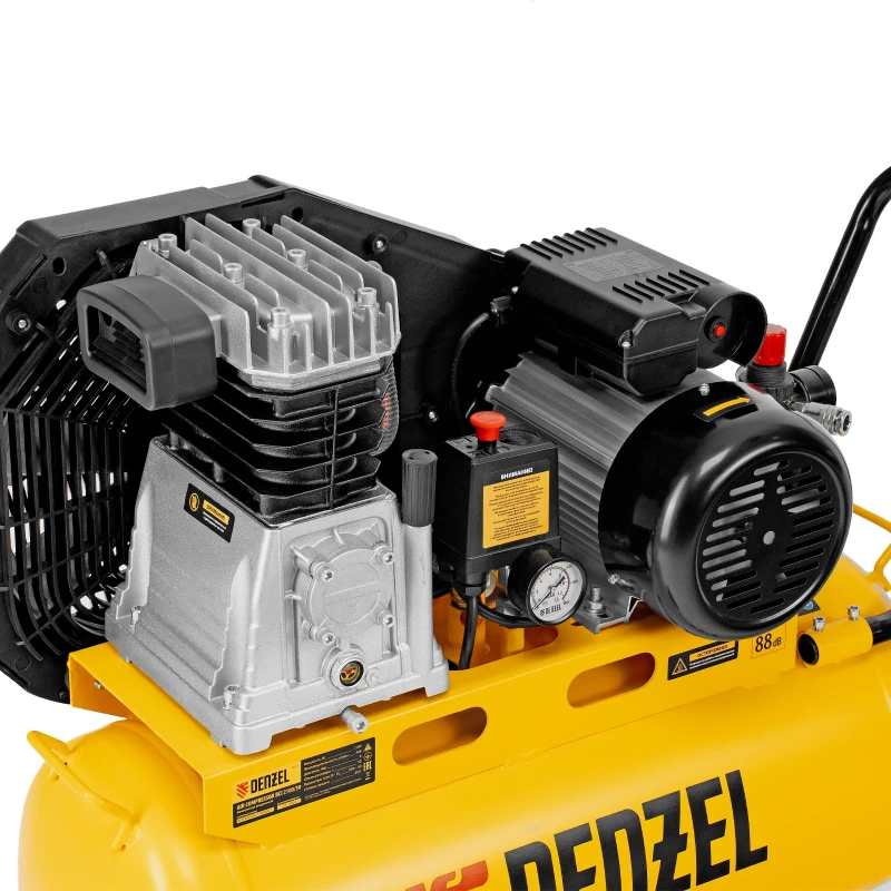 Компрессор воздушный рем. привод BCI 2100/50, 2,1 кВт, 50 литров, 400 л/мин Denzel